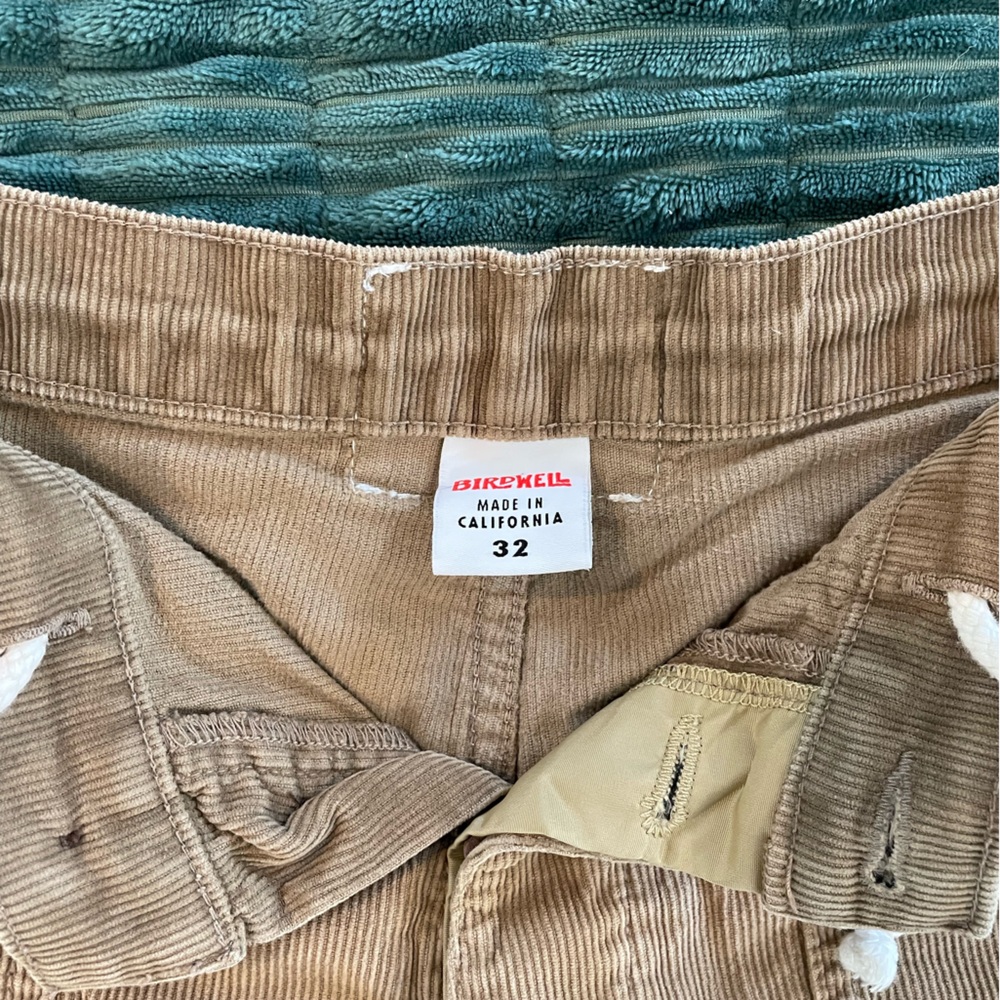 Birdwell Men's Tan Corduroy Shorts, Sz 32, Made in USA/Cali. - Picture 5 of 6